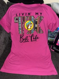 Camicia Buc-ee's Livin' My Best Life TX donna taglia small stampa leopardata Texas - Foto 1 di 5