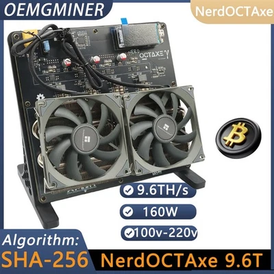 Neu Bitaxe Nerdoctaxe Dual Lüfter Luftkühlung 9,6Th/s 160W Bitcoin Home Miner - Bild 1 von 4