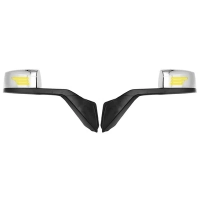 Hood Mirrors for 2000-2015 Volvo VNL Chrome With Turn Signal Light Pair Foto 1 de 4
