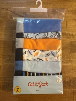 Cat & Jack Boys' Surf Print Briefs Underwear 3 Sets Of 7 Pairs! New! - Image 1 of 4
