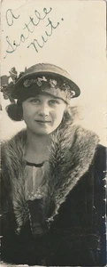 Antique RPPC Real Photo Postcard Trimmed Woman Note Writing "A Seattle Nut" WA - Picture 1 of 5