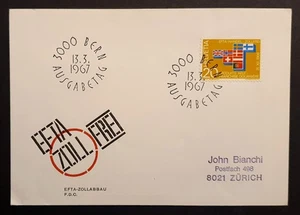 Switzerland Stamps 1967 EFTA European Trade first day cover Bern cancel - Picture 1 of 2
