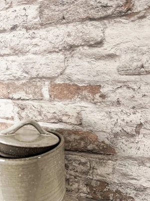 Tapete Vliestapete Grau Stein Ziegelstein Klinker Steintapete Steinoptik - Bild 1 von 4