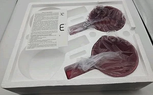 2 Technique Flame Bowls Handle Solid RED Stoneware Taiwan Oven To Table (VE) - Bild 1 von 4