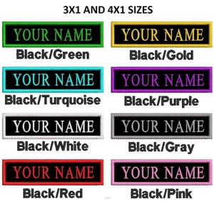 Custom Your Name Tag Embroidered Iron-on Patch DIY Applique Biker, serif2 - Picture 1 of 6