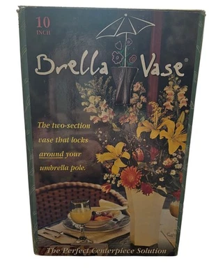 Vaso Brella vermelho duas seções vaso fechaduras ao redor mesa pátio Umbella - Imagem 1 de 4