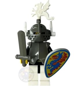 LEGO Castle Knight Minifigure cas167 Breastplate White Plumes From 6086 Rare - Picture 1 of 6