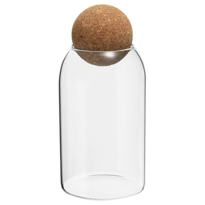 27oz Glass Storage Container with Ball Cork Kitchen Glass Jar Candy Jars - Image 1 of 4
