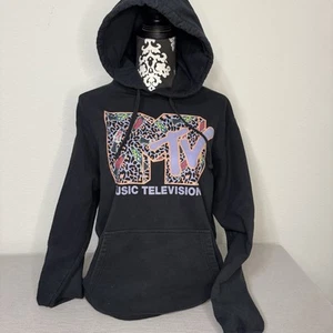 MTV Erwachsene Größe Large schwarz Langarm Pullover Hoodie Jacke - Bild 1 von 5