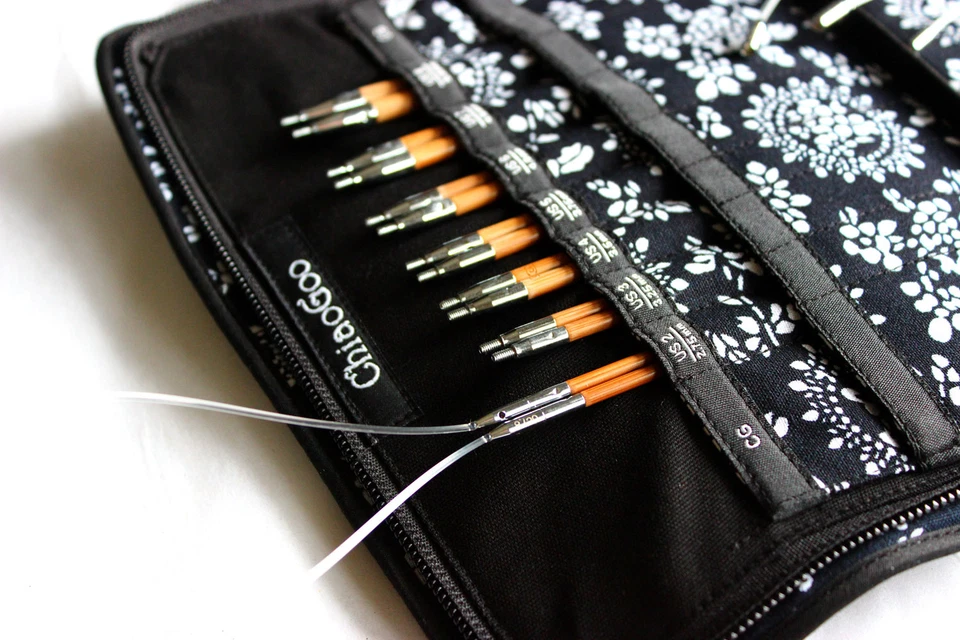 ChiaoGoo Spin Bamboo Interchangeable Knitting Needle 4" Tip Set-small