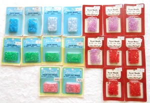 FIBER CRAFT 4 MM FACETTENPERLEN & 3X6 MM FACETTEN HAFERPERLEN - 18 PAKETE/6 FARBEN NEU IN VERPACKUNG - Bild 1 von 1