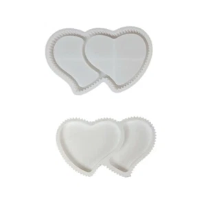 Heart Striped Tray Silicone Mold For Decorative Trays Soap Making Craft - Picture 1 of 8
