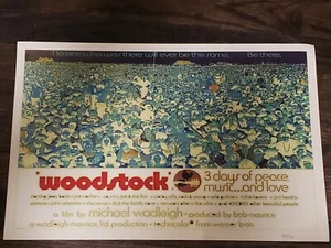 Póster original de concierto de segunda prensa de Woodstock ☆ 3 días de paz, música y amor... - Imagen 1 de 6