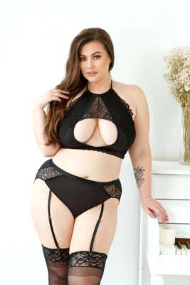 SADIE KEYHOLE BRALETTE & PANTY - Imagem 1 de 2