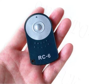 RC-6 Remote Control for Canon D-SLR 90D 80D 800D 77D 750D 600D 100D 7D Cameras - Picture 1 of 9