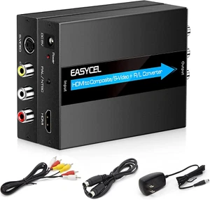 HDMI to S-Video RCA Converter, 1080P Input, Easy Installation, No Software Requi - Picture 1 of 7