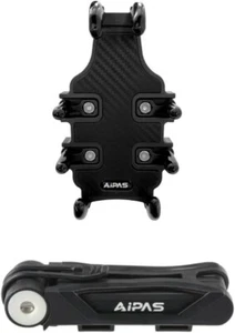 Aipas 2 en 1 avec antivol pliable vélo et support téléphone vélo pour vélo électrique A6 et A8 - Photo 1 sur 1