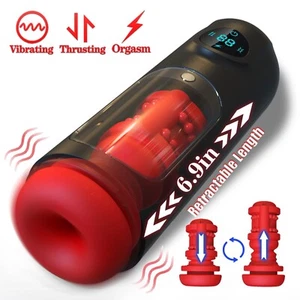 Male Masturbaters Automatic Handsfree Thrusting & Vibrating Stroker Men Sex Toy - Picture 1 of 13