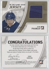 2013-14 In the Game-Used Jersey Gold /10 Dion Phaneuf #GUJ-15