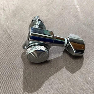 3+3 TWIST LOCK CROMO GUITARRA MACHINEHEADS sintonizadores conjunto de 6 - Imagen 1 de 4