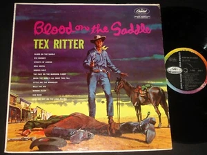 TEX RITTER - BLOOD ON THE SADDLE LP - COUNTRY & WESTERN - Picture 1 of 2