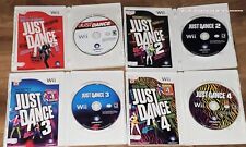 Wii Just Dance game LOT 1 2 3 4 bundle COMPLETE_Music Dancing_song Party family