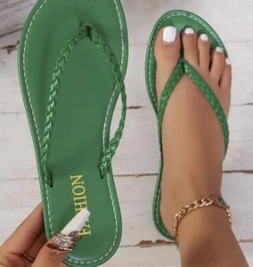 Womens Summer Flip Flops Sandals Slipper Shoes Flat Comfort Casual Thong Flat - Picture 1 of 11