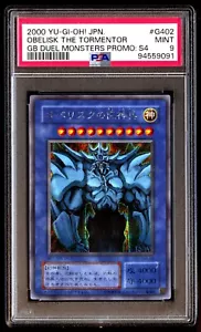 PSA 9 Mint Obelisk the Tormentor G4-02 GB Duel Monsters Promo S4 Japanese - Picture 1 of 2