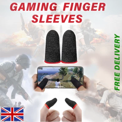 1 Pair Thumb Finger Sleeve for Gaming, Mobile Game Gloves Thumb Sleeves for PUBG - Image 1 of 4