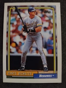 Tarjeta de béisbol 1992 Topps Dante Bichette #371 Milwaukee Brewers - Imagen 1 de 2