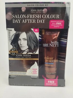 John Frieda Precision Foam Color de Cabello 5NBG Medio Marrón Castaño Nuevo con Champú Foto 1 de 2