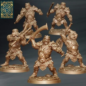 Conquerors/Ape-Men(x5)/TTRPG/Wargaming/Dungeons and Dragons/Labyrinth Miniatures - Picture 1 of 1