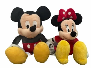 Mickey Mouse And Minnie Mouse 9” Plush Set Disney Store Exclusive - Picture 1 of 3