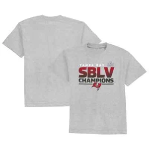 Preschool Fanatics  Gray Tampa Bay Buccaneers Super Bowl LV Champions T-Shirt - Picture 1 of 3