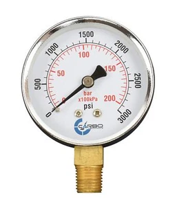 2-1/2" Pressure Gauge Chrome Plated Steel Case Dry 0-3000 psi/kPa Lower Mount... - Picture 1 of 4