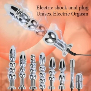 Electro E-Stim Stainless steel Metal Hook Pulse Plugs Estim Stretching Dilator - Picture 1 of 24