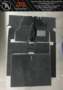 Juego de alfombras hechas a mano a pedido terciopelo automático Austin MG Morris 1100 1300 - Imagen 1 de 4
