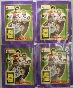RUGBY SUPER LEAGUE MERLIN TOPPS AUFKLEBER PAKETE 1997 UNGEÖFFNET Pakete x 4 - Bild 1 von 3