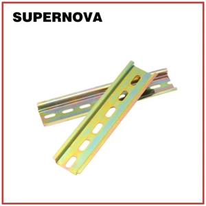 Universal 35mm Slotted DIN Rail Long 10 20 30cm Thickness 1mm Terminal Blocks - Picture 1 of 4