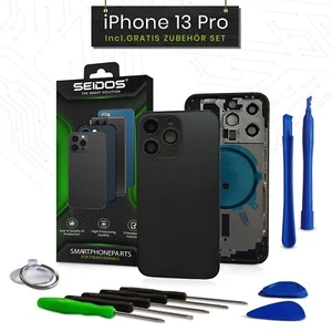 Backcover für iPhone 13 Pro Schwarz Gehäuse Rahmen Rückseite Frame Housing NEU - Bild 1 von 5
