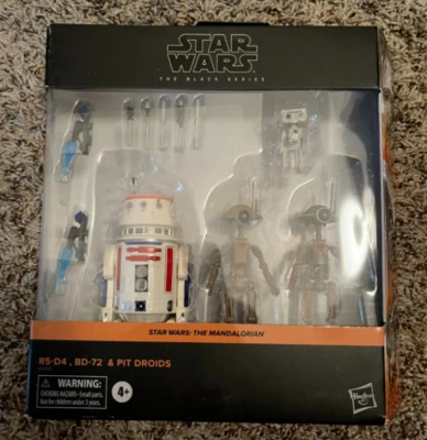 HASBRO STAR WAR SERIE NEGRA R5-D4, BD-72 Y DROIDES PIT Nueva CAJA DAÑADA Foto 1 de 4