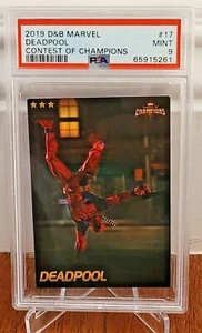 PSA 9 ~ 2019 Marvel Raw Thrills #17 Deadpool tarjeta de Dave & Buster - Imagen 1 de 2