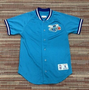 Mitchell & Ness NBA Charlotte Hornets Button Up Jersey Men’s Small - Picture 1 of 9