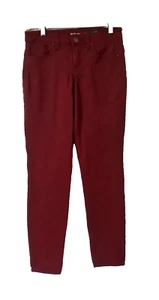 Style & Co Denim Damenjeans Gr. 6 dünnes Bein dunkelrot EUC - Bild 1 von 4