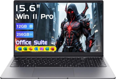 Computer Portatile 15,6" Win 11 Pro 12GB RAM, 256GB SSD, MS Office 365 Incluso,L - Immagine 1 di 4