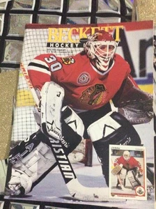 1991 July BECKETT HOCKEY MAGAZINE Price guide Cards Issue #9 Ed Belfour Vintage - Picture 1 of 9