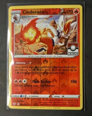 Cinderace Pokemon League Stamp Promo 034/202 - Image 1 of 2