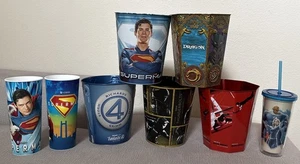 Cinemark 2025 Summer Movies Lot 8 -Popcorn Tins & Cups Superman Fantastic 4 More - Picture 1 of 8