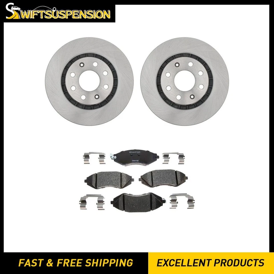 Rotores de freno de disco delanteros + pastillas de freno para Chevrolet Aveo 2004 2005 2006 2007 Foto 1 de 4