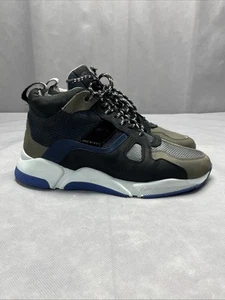 REV'IT ASTRO BLACK BLUE BOOTS SIZE 10.5 LEATHER SHOES MOTORCYCLE SNEAKERS - Bild 1 von 13